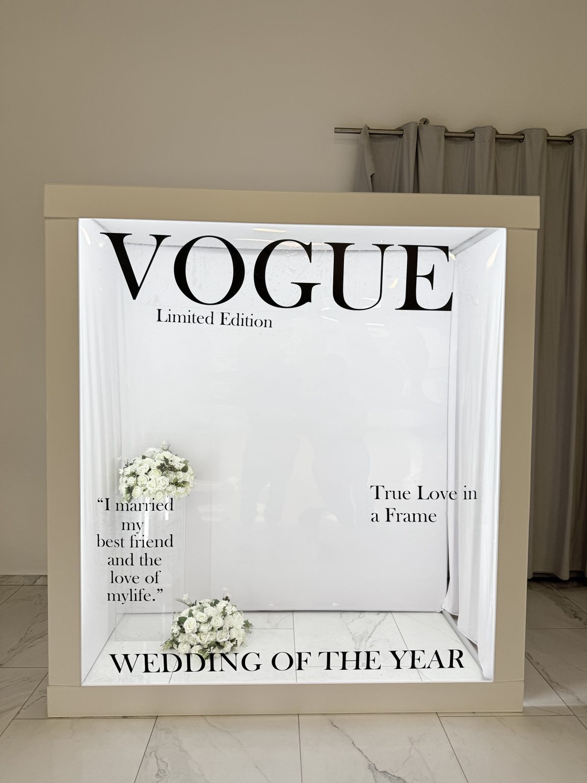 Magazine Fotobox im Stil eines Magazin-Covers